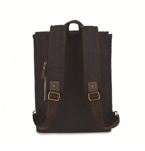 Canvas Leather Backpack 15.6 Laptop