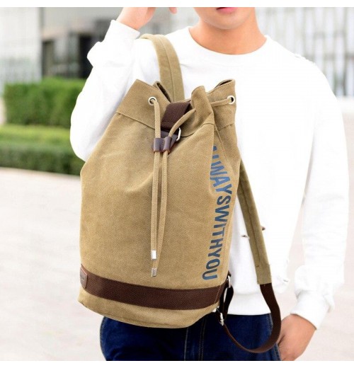 Cotton Canvas Drawstring 15.6 Backpack