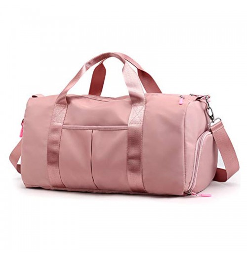 Pink Gym Bag With Shoe Compartment