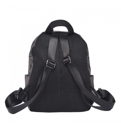 Black Geometric Backpack