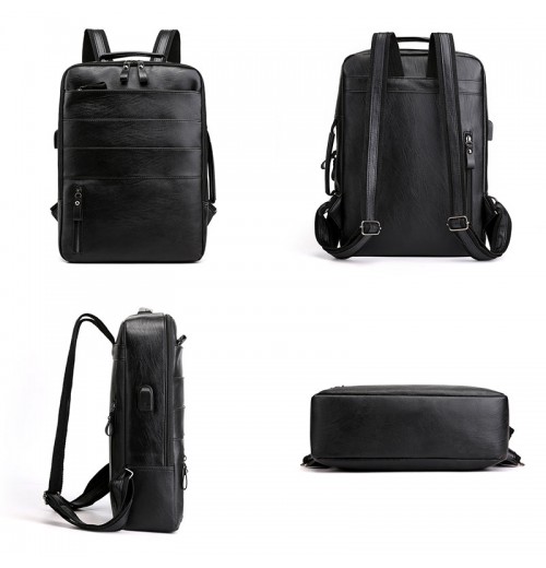 Leather Laptop Backpack 15 inch