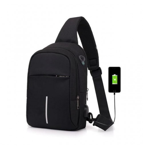 Sling Cross Body Bag With USB Charging Port